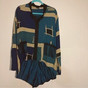 IguaNa Oversized Shirt | Size M | Abstract Pattern | Avant Garde | Funky